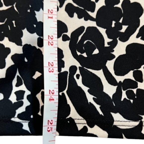 Michael‎ by Michael Kors Women’s S Black Ivory Floral Sleeveless Top Draped Wrap - Picture 5 of 9